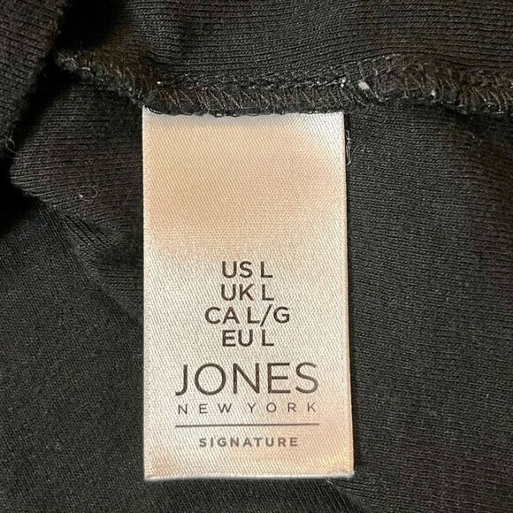 Jones New York 3/4 Sleeves Embellishment At Shoulder Black Shirt - Picture 11 of 13